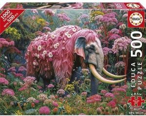 PUZZLE EDUCA XXL 500 FLORAL ELEPHANT [20228]
