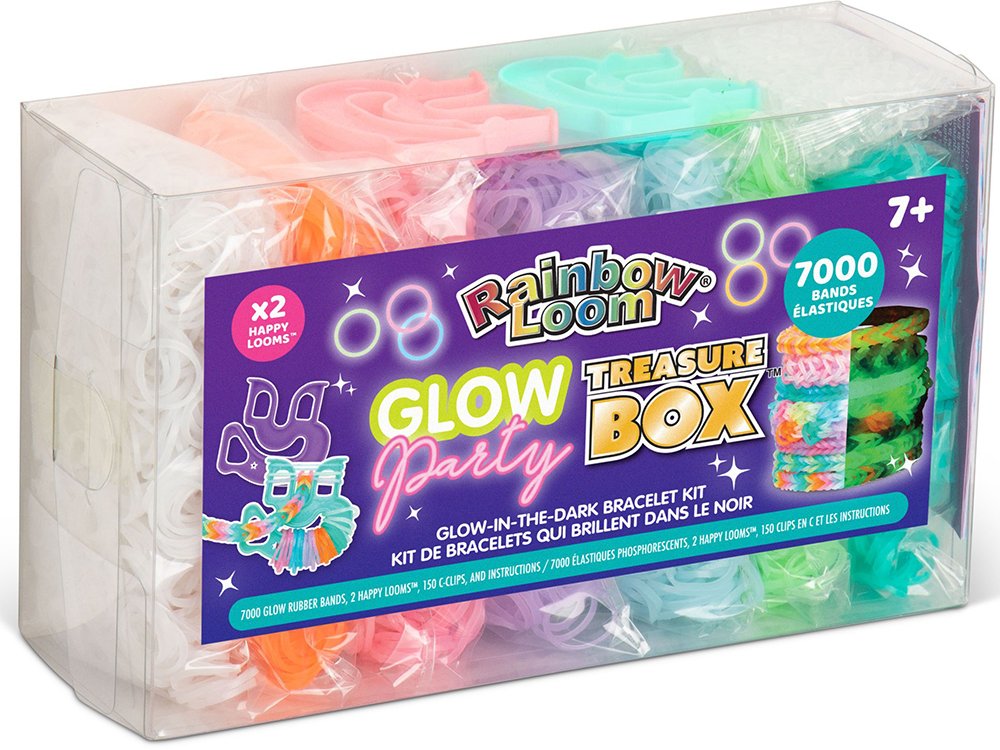 RAINBOW LOOM GLOW PARTY-TREASURE BOX RAINBOW LOOM