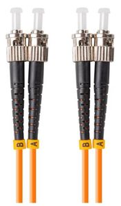 LANBERG FIBER OPTIC PATCHCORD MM ST/UPC-ST/UPC DUPLEX LSZH OM2 50/125 3.0MM 10M ORANGE