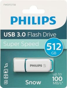 PHILIPS SNOW EDITION 512GB USB 3.0 FLASH DRIVE SPRING GREEN FM51FD75B/00