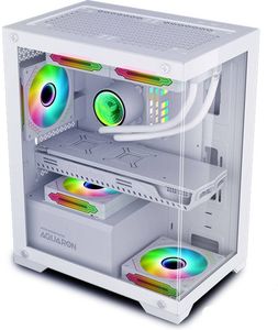 ARMAGGEDDON GAMING PC CASE MATX AQUARON WHITE AQUARONW