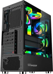 ARMAGGEDDON GAMING PC CASE WITH 3 ARGB FANS TRITRON PRO 300 BLACK TRITRON300PRO-B