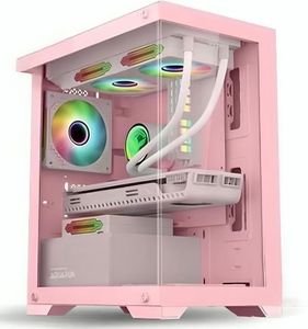 ARMAGGEDDON GAMING PC CASE MATX AQUARON PINK AQUARONP