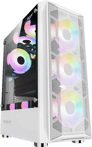 ARMAGGEDDON GAMING PC CASE DUAL CHAMBER WITH 3 ARGB FANS TRITRON 2 WHITE TRITRON2-W