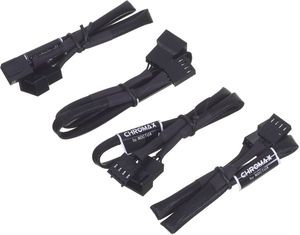 NOCTUA NA-SEC1 CHROMAX.BLACK 4X 30CM FAN EXTENSION CABLES BLACK SLEEVING