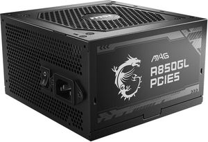 PSU MSI MAG A850GL PCIE5 UNIT 850W 20+4 PIN ATX ATX BLACK 84 MONTHS GUARANTEE