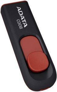ADATA CLASSIC C008 8GB USB2.0 FLASH DRIVE BLACK/RED
