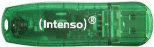 INTENSO 3502460 RAINBOW LINE 8GB USB2.0 FLASH MEMORY GREEN