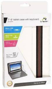 TRACER TRATOR43853 TABLET CASE WITH KEYBOARD 7-8'' SMART FIT WHITE