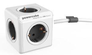 ALLOCACOC POWERCUBE EXTENDED INCL. 1.5M CABLE GREY TYPE F