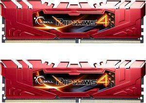 RAM G.SKILL F4-2666C15D-16GRR 16GB (2X8GB) DDR4 2666MHZ RIPJAWS 4 RED DUAL CHANNEL KIT