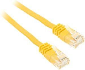 INLINE PATCH CABLE FLAT U/UTP CAT.6 1M YELLOW