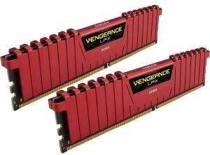 RAM CORSAIR CMK8GX4M2A2666C16R VENGEANCE LPX RED 8GB (2X4GB) DDR4 2666MHZ DUAL KIT