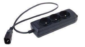 NATEC NSP-0517 EXTREME MEDIA POWER STRIP 3 SOCKETS FOR UPS SYSTEM (IEC CONNECTOR) BLACK