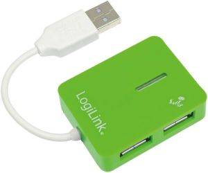 LOGILINK UA0138 SMILE USB 2.0 4-PORT HUB GREEN