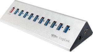 LOGILINK UA0229 USB 3.0 10+1 PORT HUB ALUMINUM WITH POWER SUPPLY