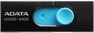 ADATA AUV220-64G-RBKBL UV220 64GB USB 2.0 FLASH DRIVE BLACK/BLUE