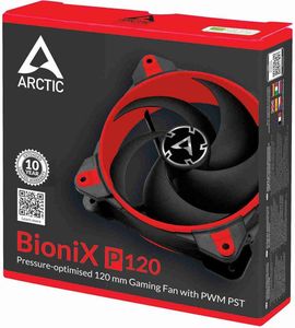 ARCTIC BIONIX P120 PRESSURE-OPTIMISED 120MM GAMING FAN WITH PWM PST RED