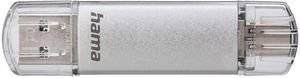 HAMA 181075 C-LAETA USB STICK, USB-C USB 3.1/3.0, 256 GB, 70 MB/S, SILVER