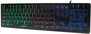  LOGILINK ID0138 ILLUMINATED WITH RAINBOW LED BACKLIGHTING USB BLACK DE LAYOUT