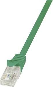 LOGILINK PATCH CABLE CAT.6 U/UTP GREEN  0,25M ECONLINE