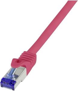 LOGILINK PATCH CABLE CAT.6A S/FTP ULTRAFLEX 3P/GHMT CERTIFIED, RED 15M