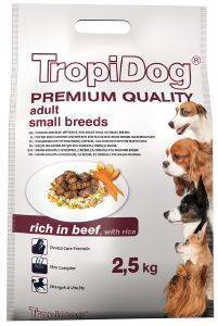 ����� ������ TROPIDOG PREMIUM ADULT SMALL BREEDS ������ & ���� 2.5KG