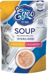 ΦΑΚΕΛΑΚΙ EGEO SOUP STERILISED ΚΟΤΟΠΟΥΛΟ CRANBERRY (85GR)