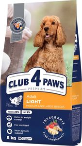 ����� ������ CLUB4PAWS ADULT LIGHT MEDIUM LARGE ��������� (5KG)