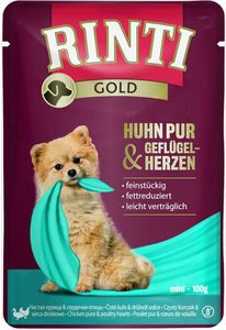 ���� ����� ������ RINTI GOLD CHICKEN PURE & POULTRY HEARTS �� �������� (100G)