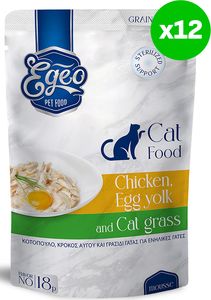 ���� ����� ����� EGEO CAT ADULT ��������� & ������ ����� & CATNIP �� ���� (12TMX X 85GR)