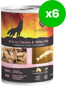 ��������� AMBROSIA PUPPY ��������� ����� ���� �������� (6��� X 395GR)