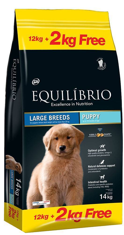 EQUILIBRIO ΤΡΟΦΗ ΣΚΥΛΟΥ EQUILIBRIO PUPPY LARGE BREED ΚΟΤΟΠΟΥΛΟ 12KG+2KG ΔΩΡΟ