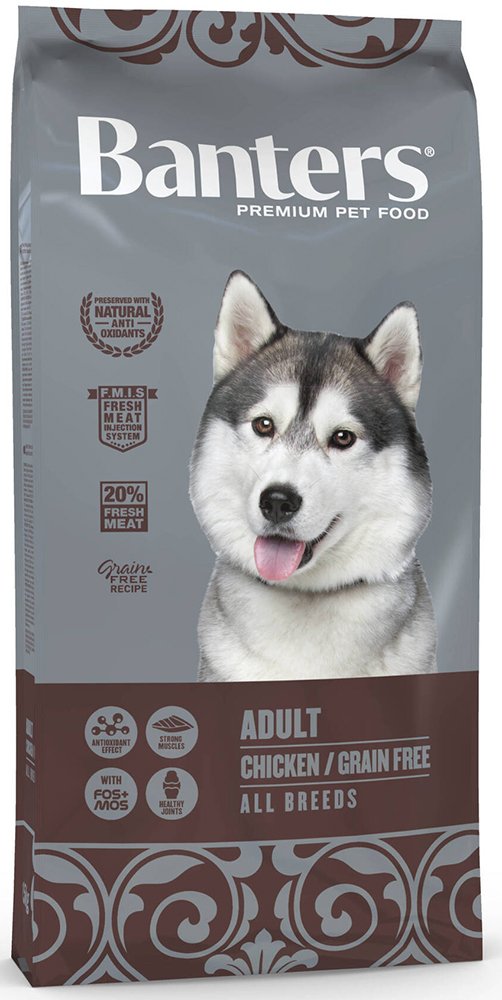 BANTERS ΤΡΟΦΗ ΣΚΥΛΟΥ BANTERS ADULT ALL BREEDS GRAIN FREE ΚΟΤΟΠΟΥΛΟ - ΠΑΤΑΤΑ 3KG