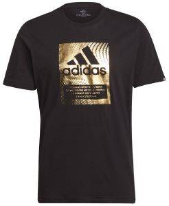  ADIDAS PERFORMANCE FOIL LOGO BOX GRAPHIC TEE / (L)