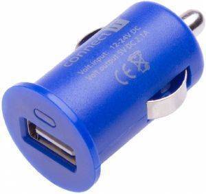 CONNECT IT CI-589 USB CAR CHARGER 2.1A COLOUR LINE BLUE
