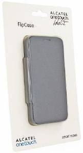 ALCATEL LEATHER FLIPCOVER FC6016 FOR ONE TOUCH IDOL 2 MINI SLATE GREY