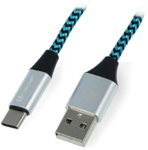 TRACER USB 2.0 CABLE TYPE-C A MALE - C MALE 1M BLACK/BLUE