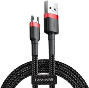 BASEUS CABLE CAFULE MICRO USB 2.4A 1M RED/BLACK