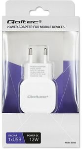 QOLTEC 50193 CHARGER 12W 5V 2.4A USB