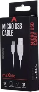 MAXLIFE MICRO USB FAST CHARGE CABLE 3A 1M