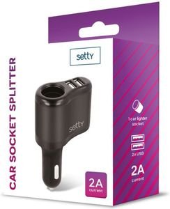SETTY CAR SOCKET SPLITTER RGS-01 2X USB 2A