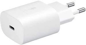 SAMSUNG TRAVEL CHARGER EP-TA800NW 25WATT USB NO CABLE WHITE BULK