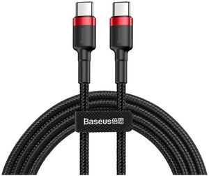 BASEUS CAFULE SERIES CABLE TYPE-C FLASH CHARGING PD 2.0 QC 3.0 60W 3A 1M BLACK RED