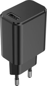 SETTY CHARGER 1X USB 3A BLACK + USB-C CABLE 1,0 M
