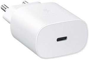 SAMSUNG TRAVEL CHARGER EP-TA800NW 25WATT USB TYPE-C + CABLE WHITE BULK
