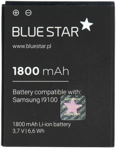 BLUE STAR PREMIUM BATTERY SAMSUNG I9100 GALAXY S2 1800MAH LI-ION