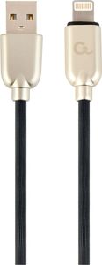 CABLEXPERT CC-USB2R-AMLM-1M PREMIUM RUBBER 8-PIN CHARGING AND DATA CABLE 1M BLACK