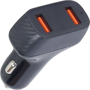 LAMTECH 2-PORT CAR FAST CHARGER QC3,0 36W BLACK LAM023848