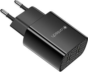 LAMTECH TRAVEL WALL CHARGER 2.1A WITH 2XUSB BLACK LAM020748